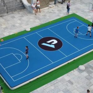 trampoline basketball court