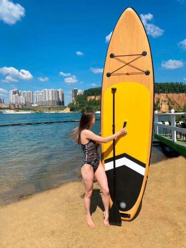 pink paddle board