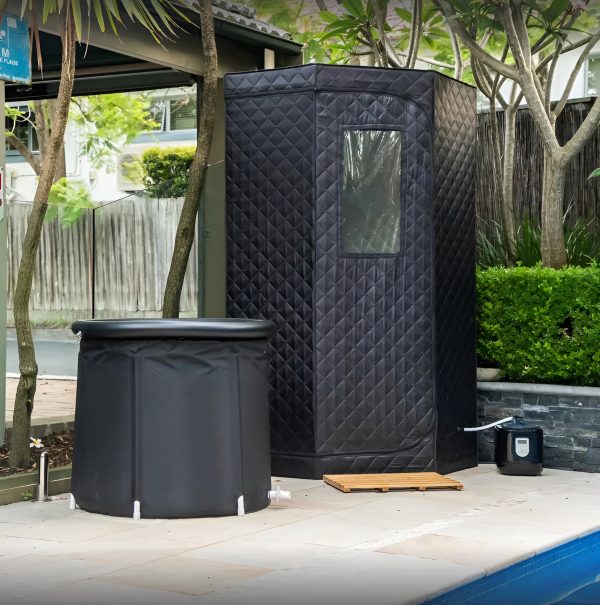 Drop Shipping US UK EURO Portable Sauna + Ice Bath Home Use - Image 2